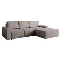 ECKSOFA Bella L, Seite: Rechts - Schwarz/Grau, Holz/Kunststoff (258/168cm) - MIRJAN24