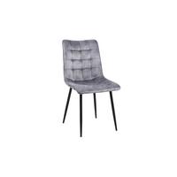 STUHL CLARA Grau Velvet - Grau, Textil (48/88/60cm) - KAWOLA