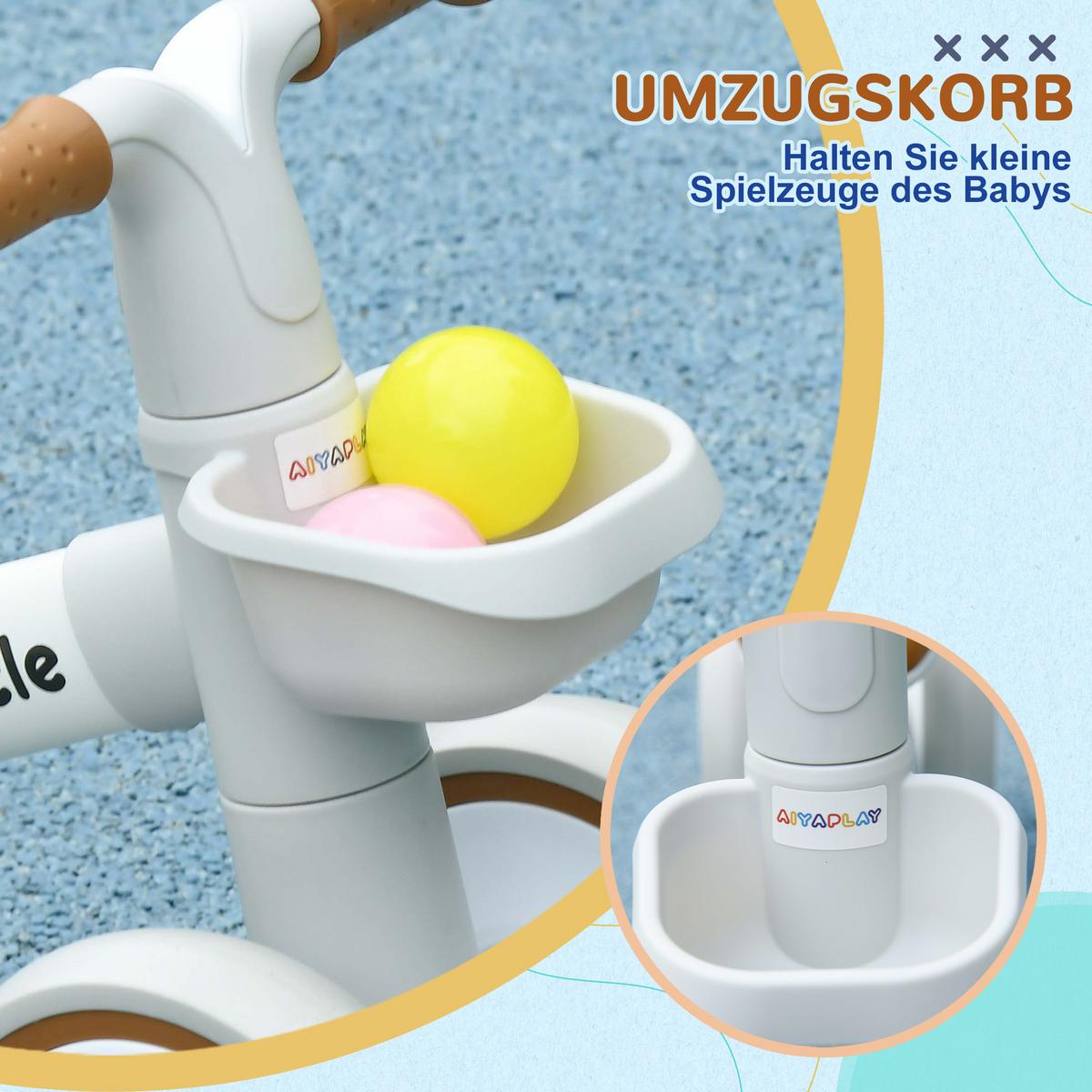 KINDERLAUFRAD - Braun, Metall (56/27/39cm) - AIYAPLAY