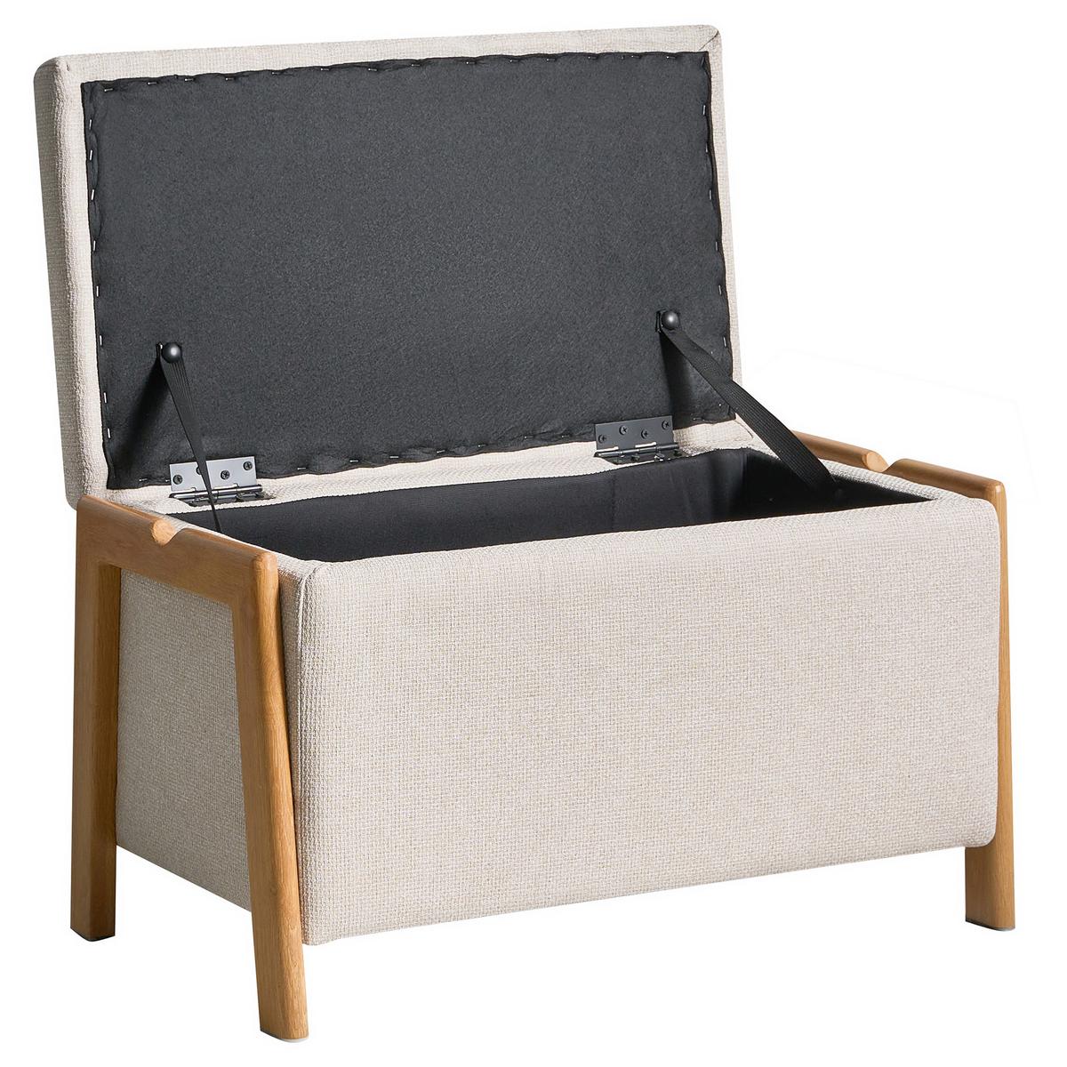 SITZBANK Beige Edland - Beige/Braun, Textil (75/44/43cm) - Beliani