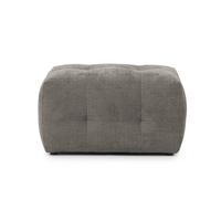 POLSTERHOCKER mit raffinierten Steppungen, zu passendem Sofa, Wellenunterfederung, Chenille-Bezug Braun Taupe / 21056 - Taupe/Greige, Kunststoff/Textil (87/46/68cm) - luma-home