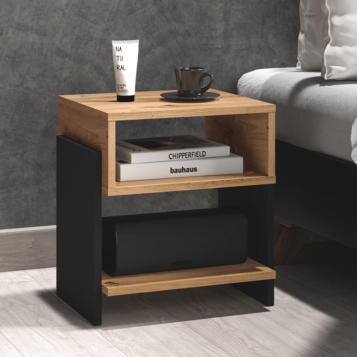 NACHTTISCH Tara Holz - Braun, Holzwerkstoff (42/46/35cm) - Petits-meubles
