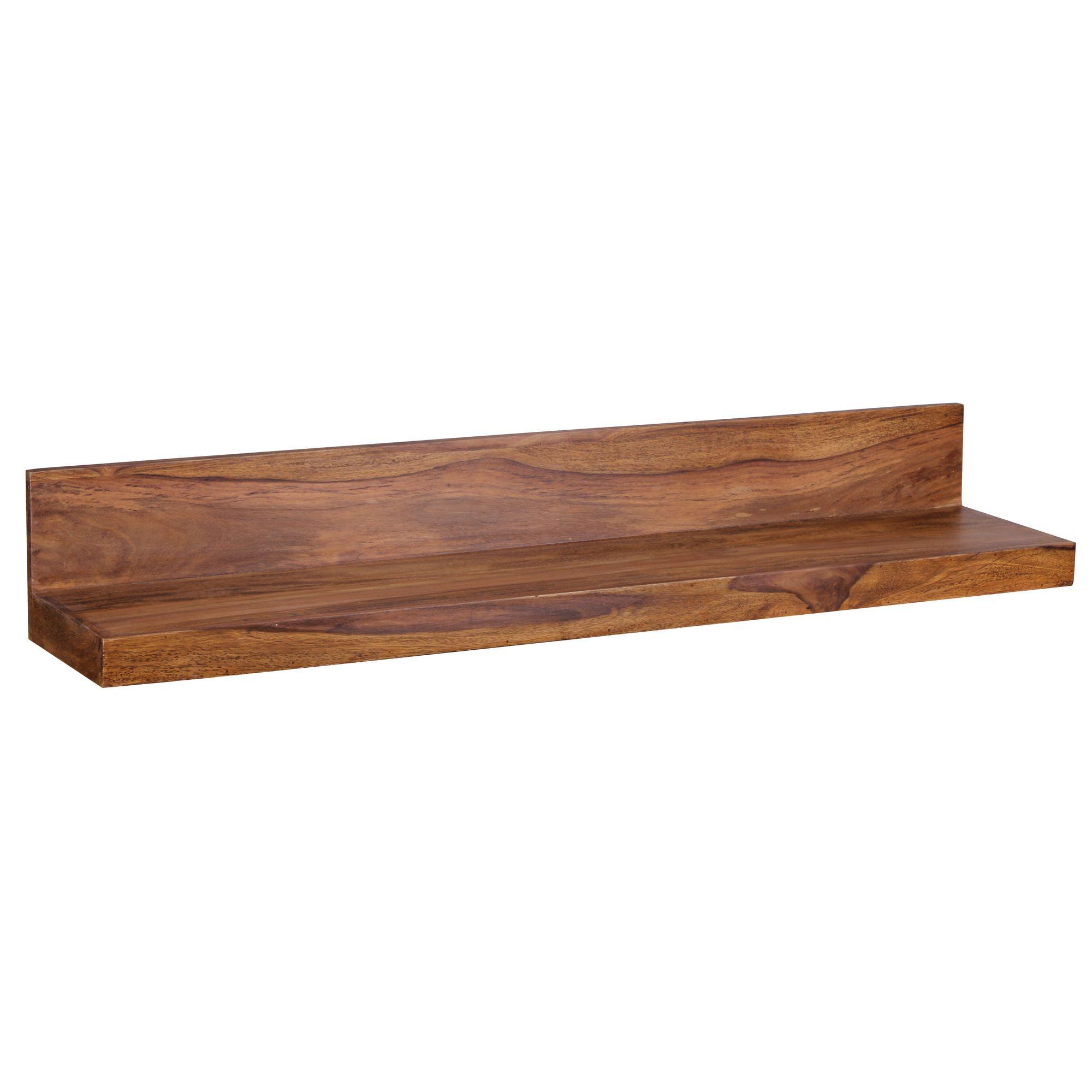 WANDREGAL MUMBAI Massivholz Hängend Landhausstil, Dunkelbraun 110x24x17 cm - Braun, Holz (110/17/24cm) - KADIMA DESIGN