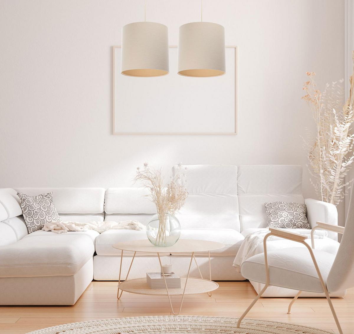 HÄNGELEUCHTE Beige 50/60 cm - Beige, Kunststoff (50/1.1/60cm) - ONZENO