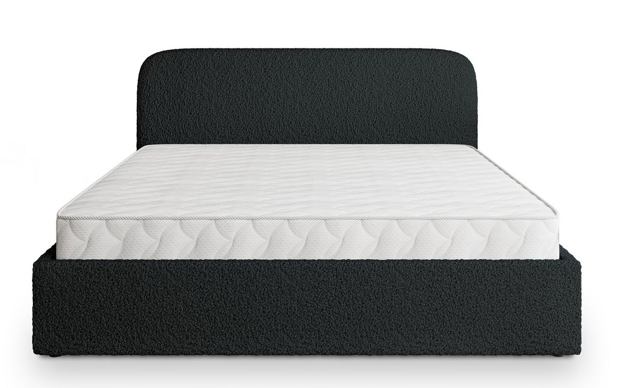 POLSTERBETT RENIVE Q 200x200 cm mit Bettkästen - Schwarz - Schwarz, Holz/Textil - MASSENO