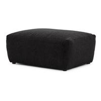 HOCKER Lennon aus Schwarz Strukturstoff mit vielseitiger Nutzung - Schwarz, Holz/Kunststoff (102/42/76cm) - S-Style