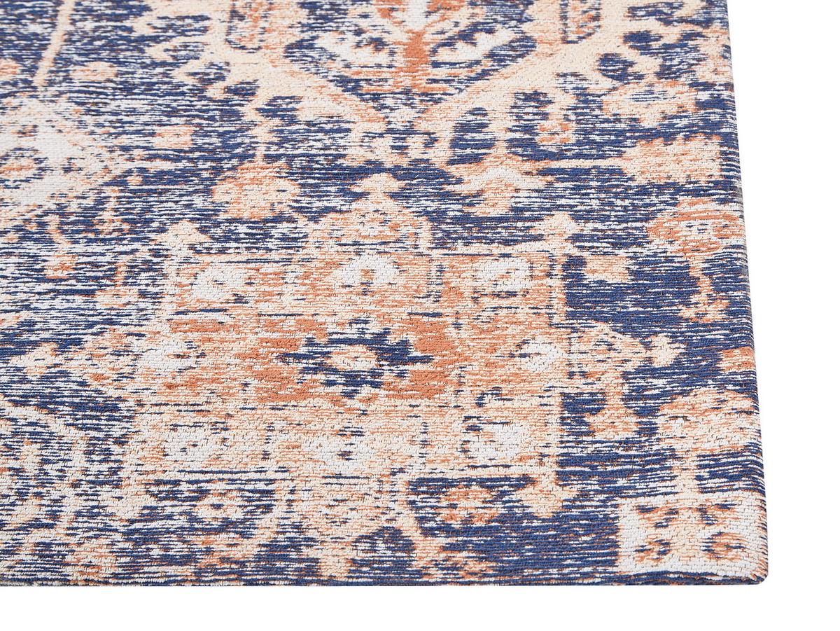 KURZFLOR-TEPPICH BAUMWOLLE Kurin 200/140 cm - Blau, Textil (140/200cm) - Beliani
