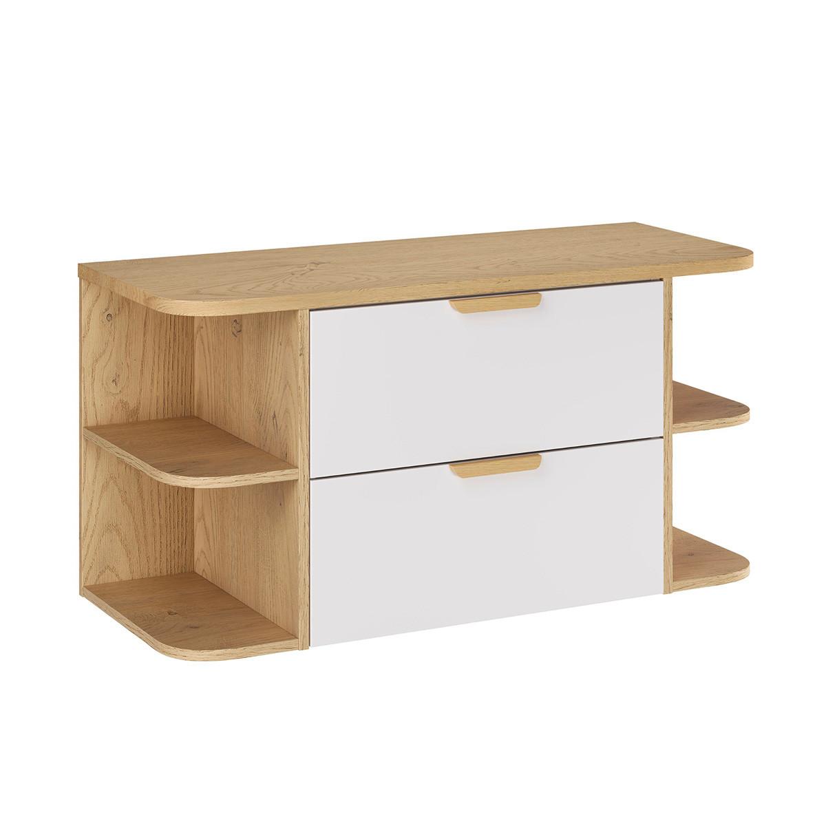WASCHTISCHUNTERSCHRANK 100.4cm Oria 2er-Set Weiß - Weiß, Holzwerkstoff (100.4/50/45.8cm) - Petits-meubles