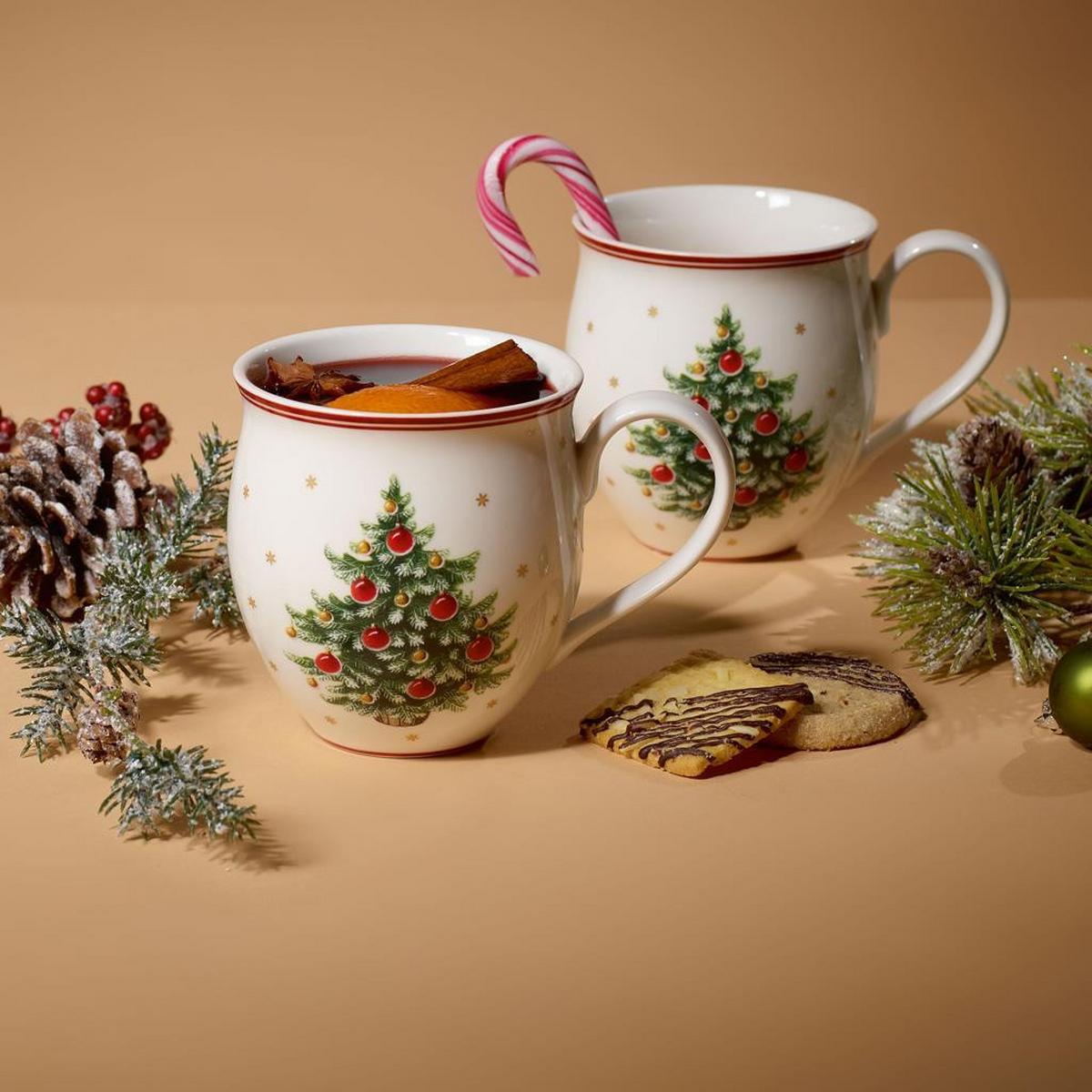 FRÜHSTÜCKS-SET TANNENBAUM Toy's Delight grün-weiß 6-tlg. - Weiß/Grün, Keramik (2/2/2cm) - Villeroy & Boch