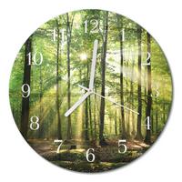 WANDUHR aus Glas Ø30 cm - Waldnatur - Grün, Glas (30/30/0.4cm) - TULUP