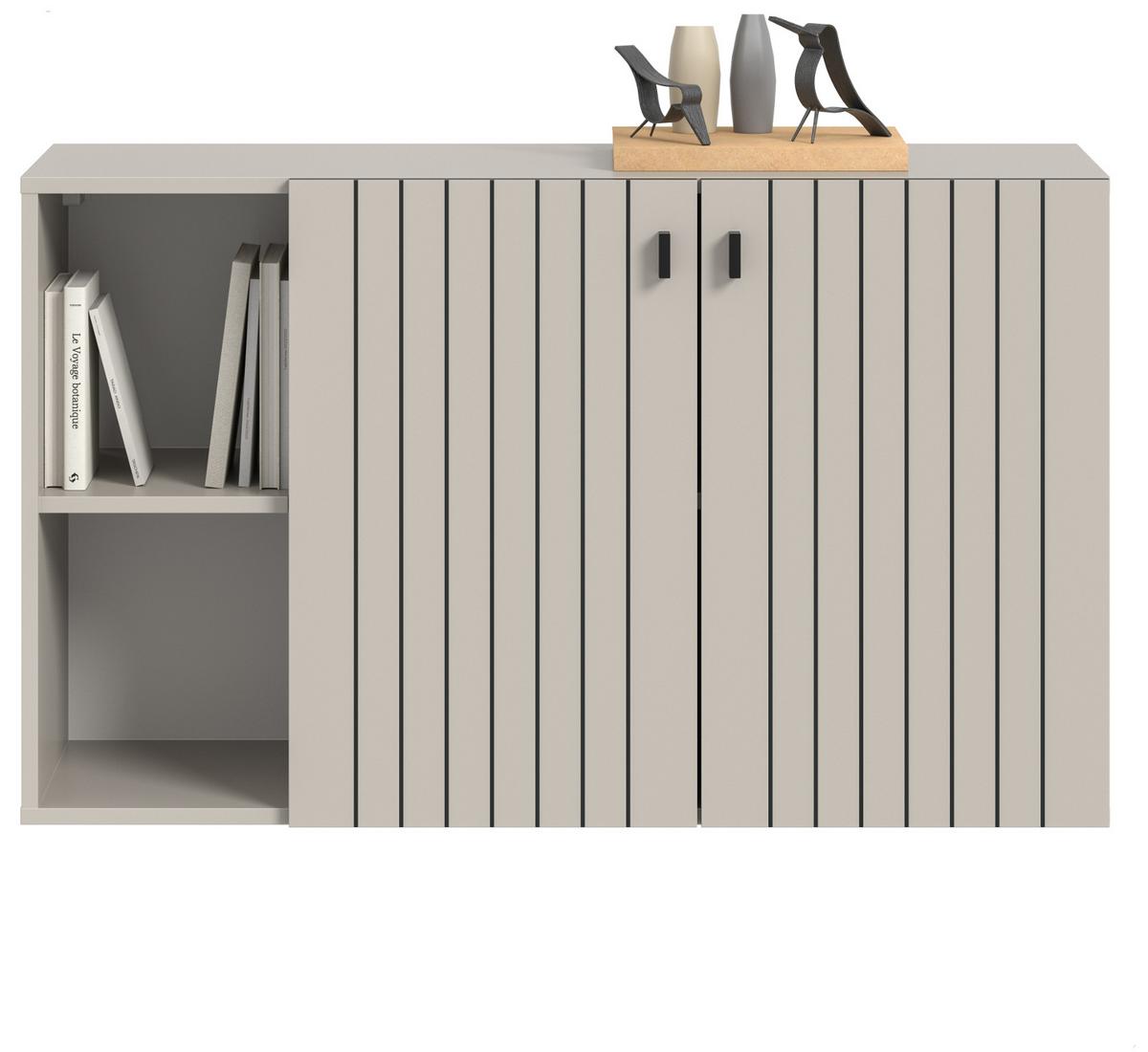 FLURKOMMODE Kaschmir 106 x 63 cm, Schuhschrank hängend - Kaschmir/Schwarz, Holzwerkstoff/Metall (106/96/37cm) - Inn.Furn