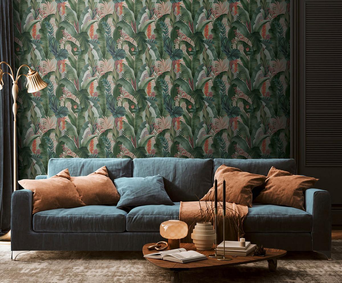 VLIESTAPETE Bunt 53/1005 cm - Grün, Textil (53/1cm) - KUNSTLOFT
