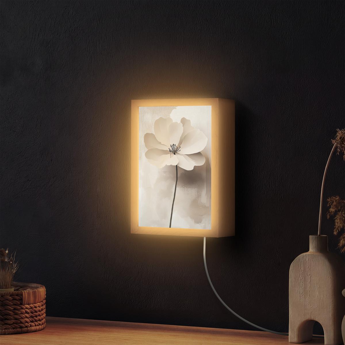 WANDLEUCHTE Blume - Beige - Farbe - Schatten 20x30 cm - Beige, Holzwerkstoff (20/30/8cm) - OnlyWow