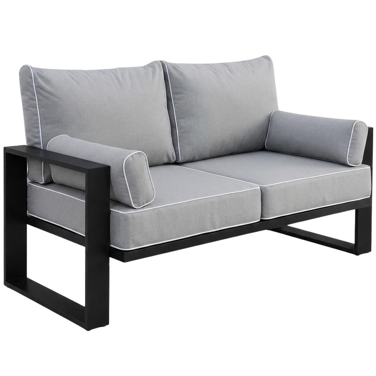 LOUNGESOFA 2-Sitzer Verdino mit Metallrahmen 150 cm Hellgrau - Hellgrau, Metall (150/90/87cm) - Beautysofa