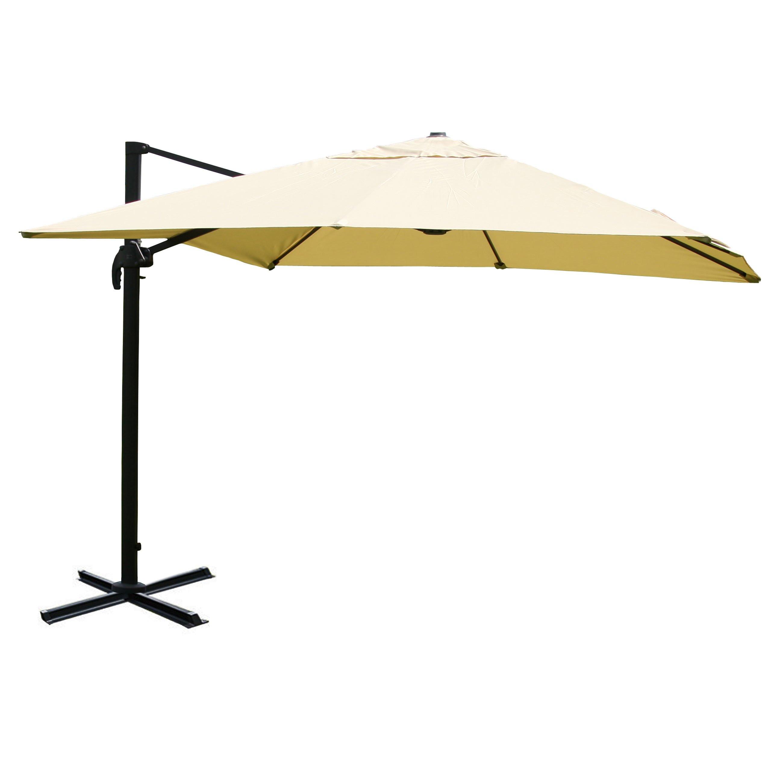AMPELSCHIRM Cremeweiß 350/350 cm - Weiß, Textil (410/350cm) - MCW
