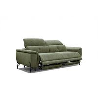 SOFA AVENA 3-Sitzer mit 2 Relaxfunktionen, olivgrün - Olivgrün, Holzwerkstoff/Textil (204/80/108cm) - Wozimo