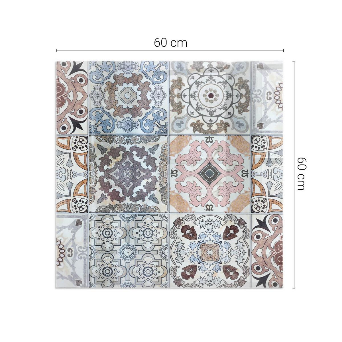 GLASPLATTE für Kamin 60x60 cm - Grau, Glas (60/60/0.4cm) - TULUP
