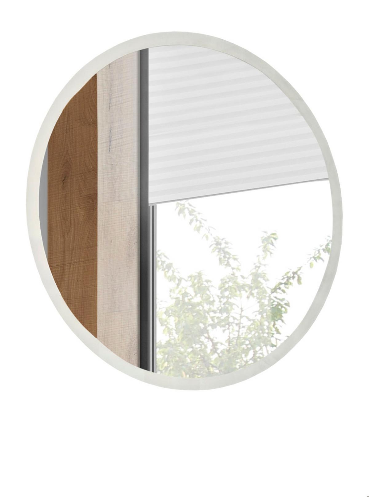 BADSPIEGEL 80 cm rund, Badezimmer Spiegel mit LED Beleuchtung und Touch-Funktion - Grau, Glas (80/80/3cm) - Furn.Design