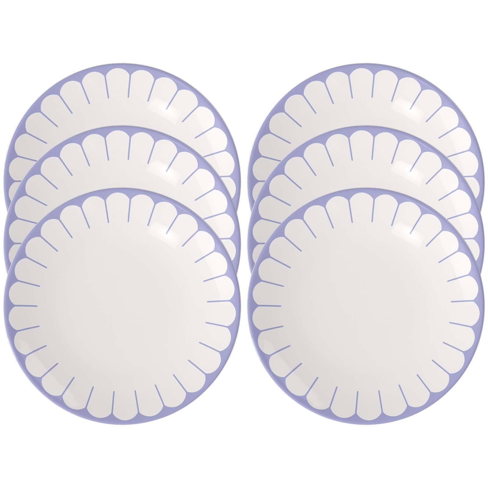 SPEISETELLER Fleur Couleur Bleu ø 26,6 cm 6er Set - Blau, Keramik (26.6cm) - Villeroy & Boch