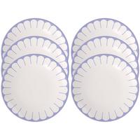 SPEISETELLER Fleur Couleur Bleu ø 26,6 cm 6er Set - Blau, Keramik (26.6cm) - Villeroy & Boch