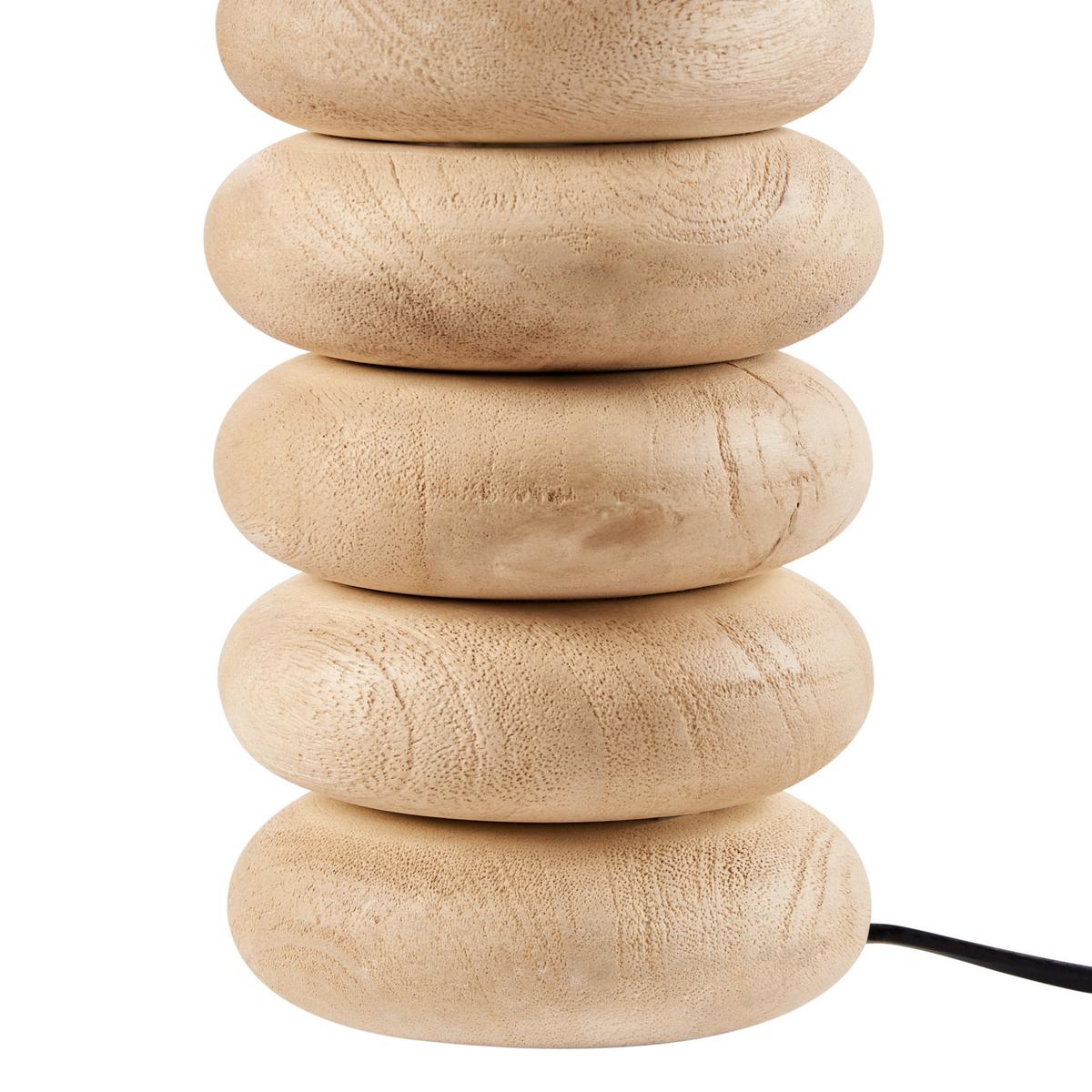 TISCHLAMPE Mangoholz Hellbraun Betwa - Hellbraun/Beige, Holz (25/25/41cm) - Beliani