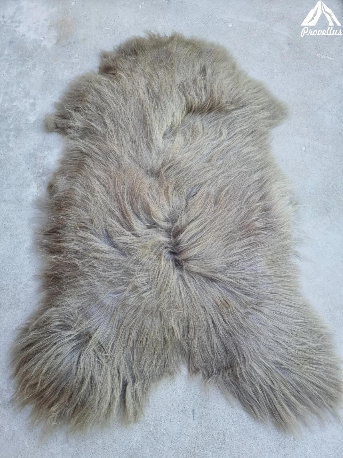 SCHAFFELL Langhaar skandinavisch weich chromfrei Hell Taupe ca. 105 cm - Taupe, Fell (55/105cm) - Provellus