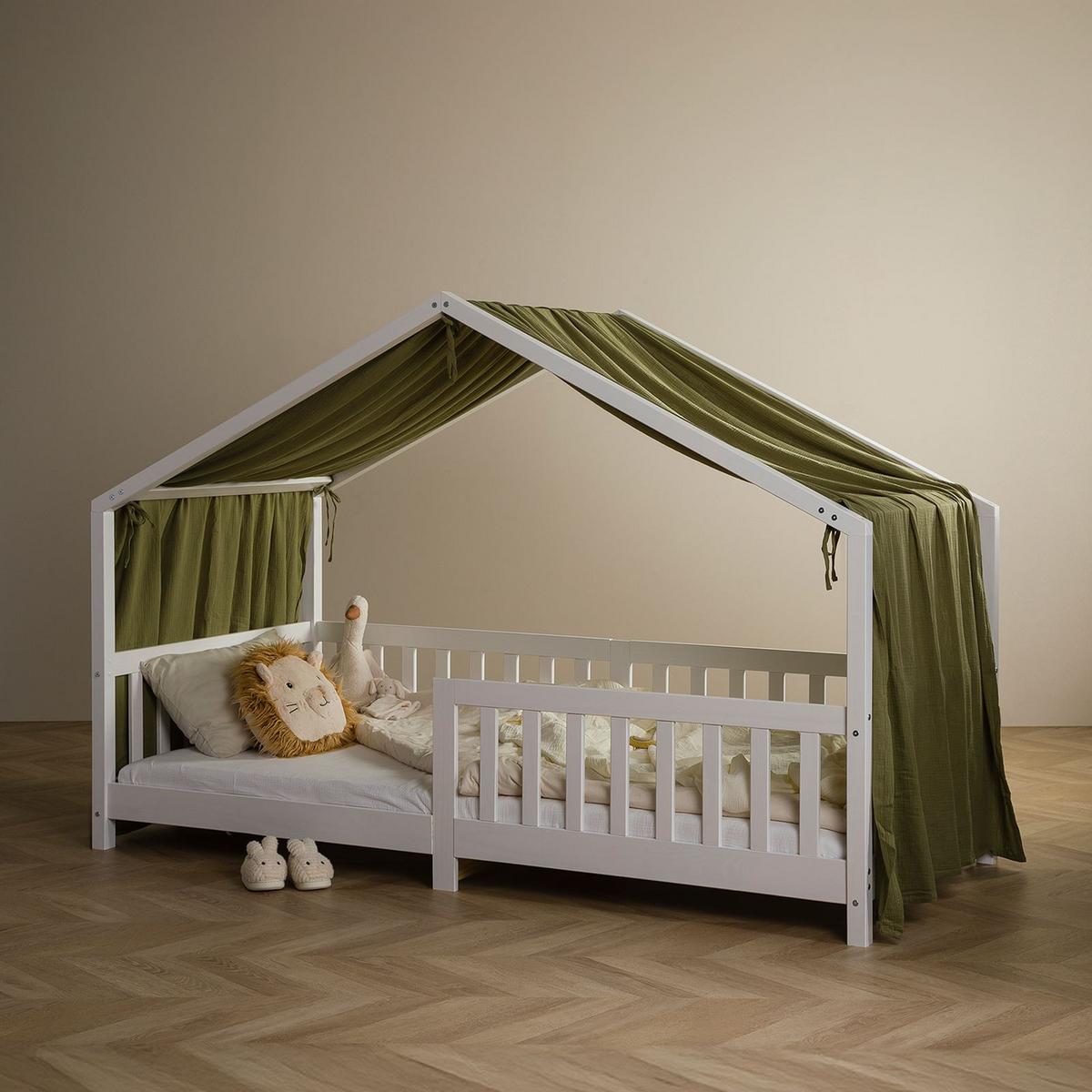 HAUSBETT-HIMMEL LIAN - Dunkelgrün, Textil - IDIMEX