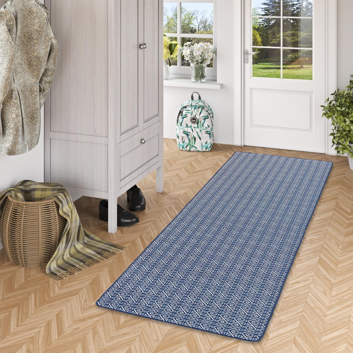 IN- UND OUTDOOR TEPPICH LÄUFER BEIDSEITIG CAPE COD - Dunkelblau, Textil (100/300cm) - Snapstyle
