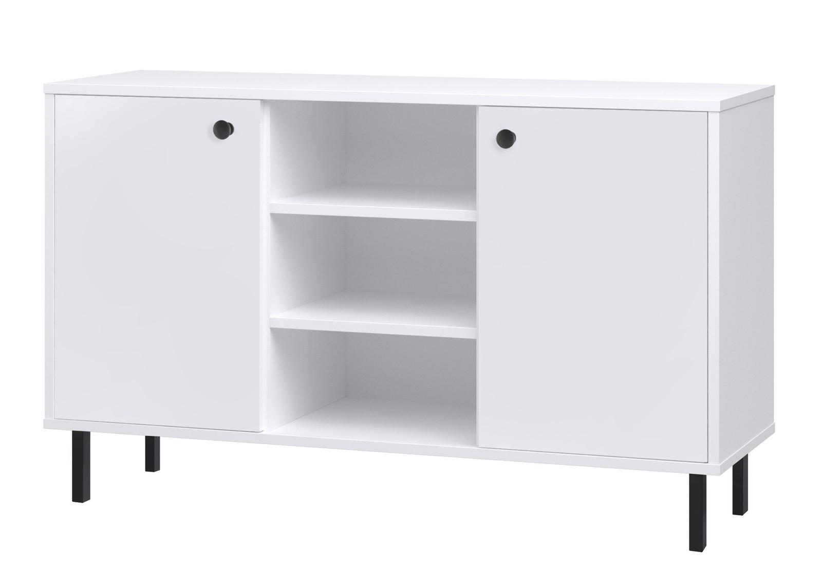 BÜCHERREGAL Venus - Schwarz/Weiß, Holzwerkstoff (137/73/40cm) - RAUMHIRSCH FURNITURE