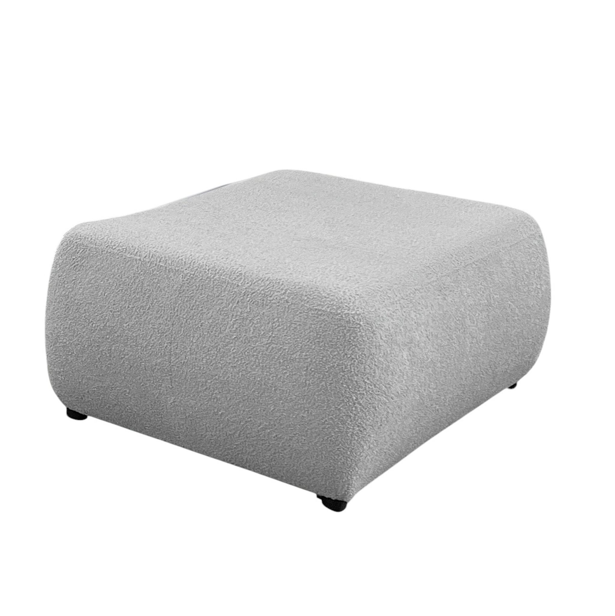 POLSTERHOCKER Anike In Now Or Never - Grau, Holzwerkstoff/Textil (98/42/66cm) - Fun Möbel