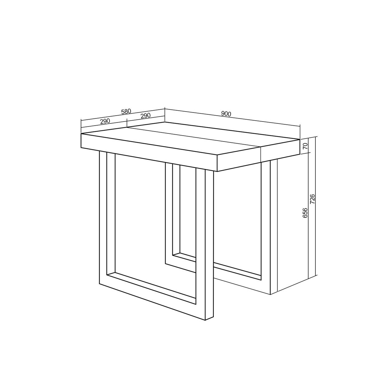 ESSTISCH ausziehbar 58 bis 222cm, für 10 Gäste, schwarz, 58/90/73cm - Schwarz, Holzwerkstoff (90/222/73cm) - Skraut Home