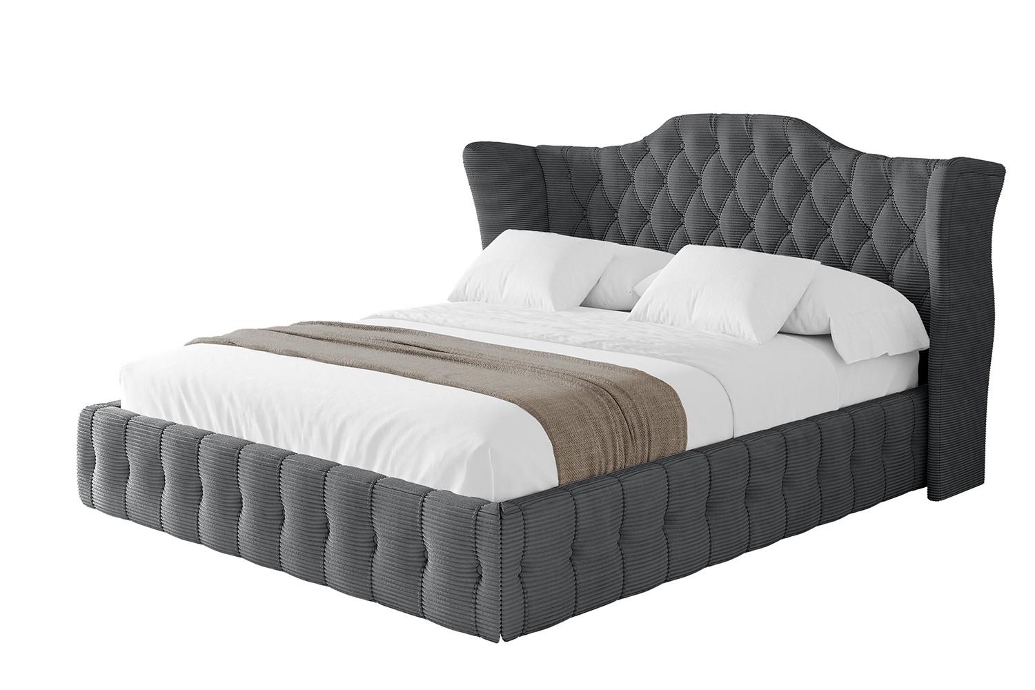 POLSTERBETT mit Bettkasten und Lattenrost, Boxbett ohne Matratze - MODY 120x200 Dunkelgrau - Anthrazit, Holzwerkstoff/Textil (120/200cm) - ALTDECOR