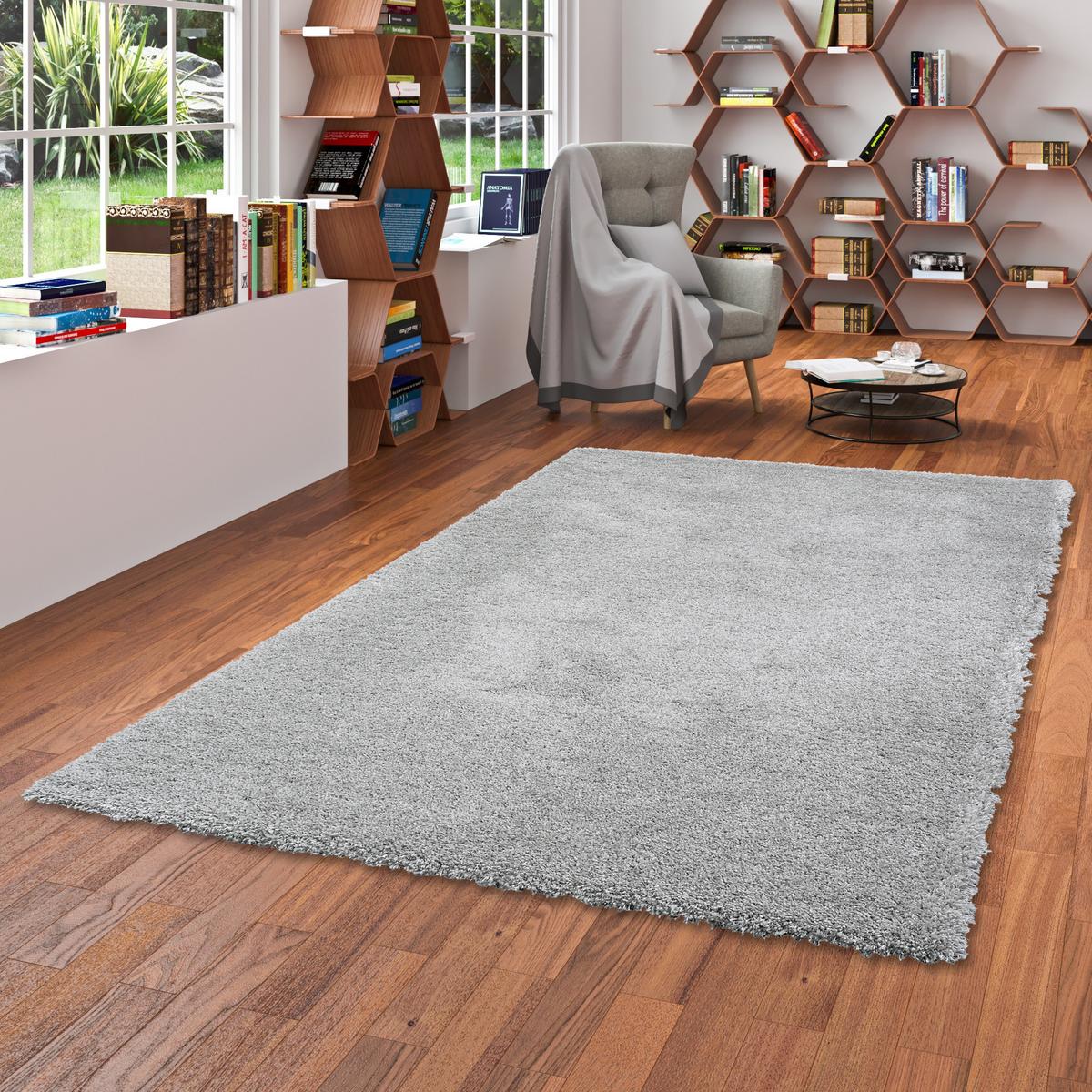 LUXUS HOCHFLOR SHAGGY TEPPICH DREAM - Grau, Textil (160/240cm) - Snapstyle