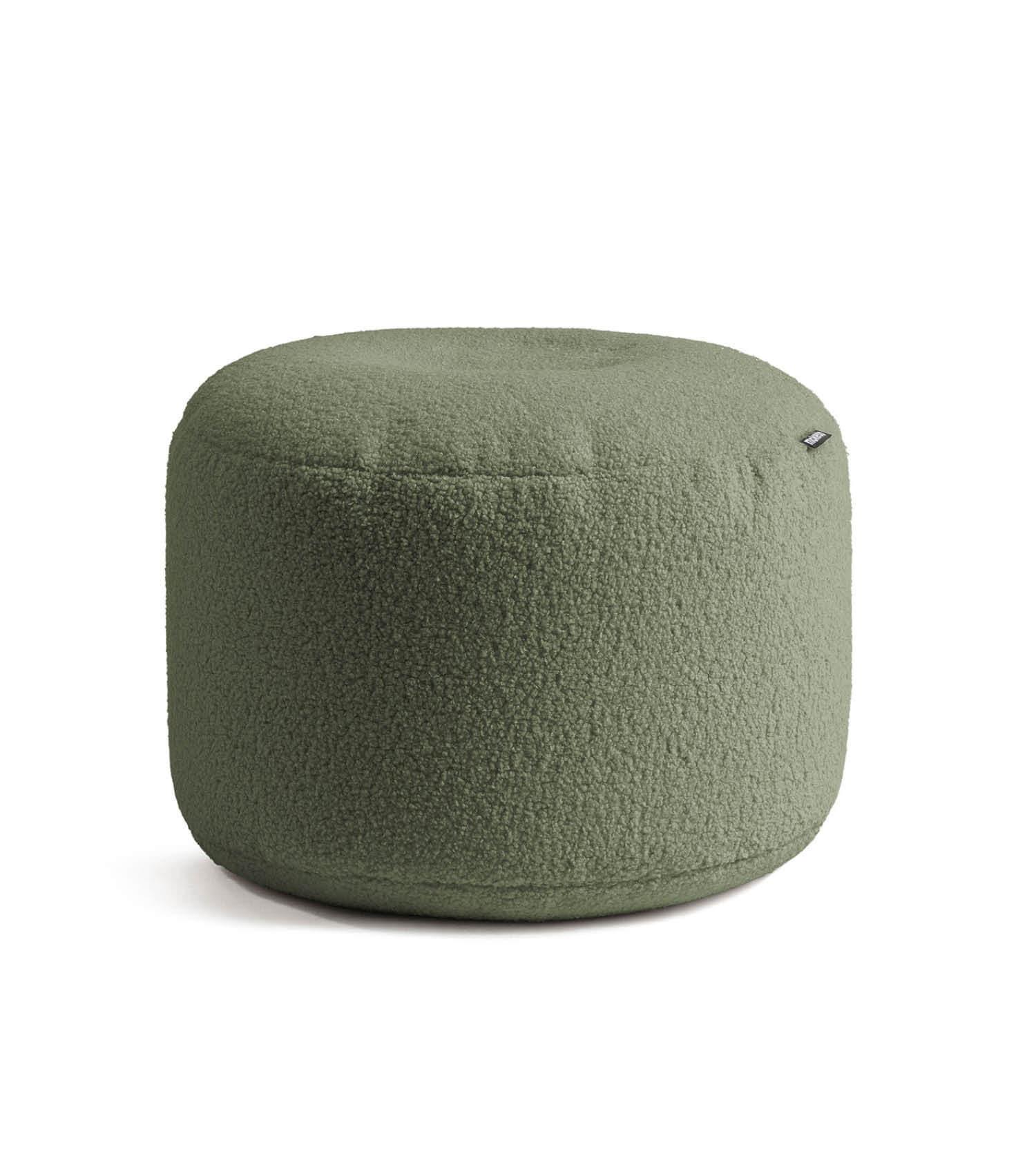 POUF Bouclé Mochi - Grün, Textil (50/30/50cm) - Mokebo