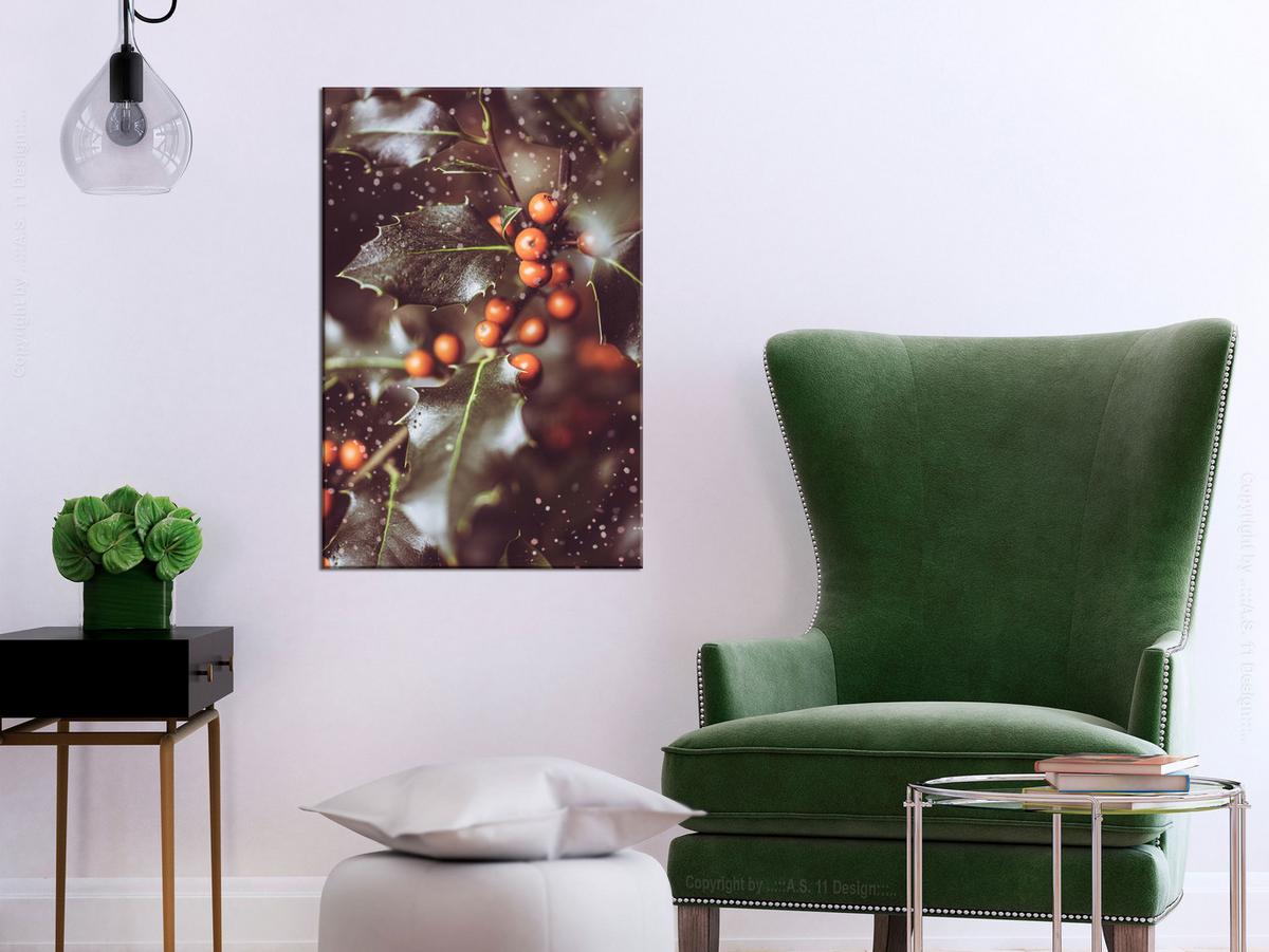 KUNSTDRUCK Braun 40/60 cm - Braun/Grün, Textil (40/60cm) - KUNSTLOFT