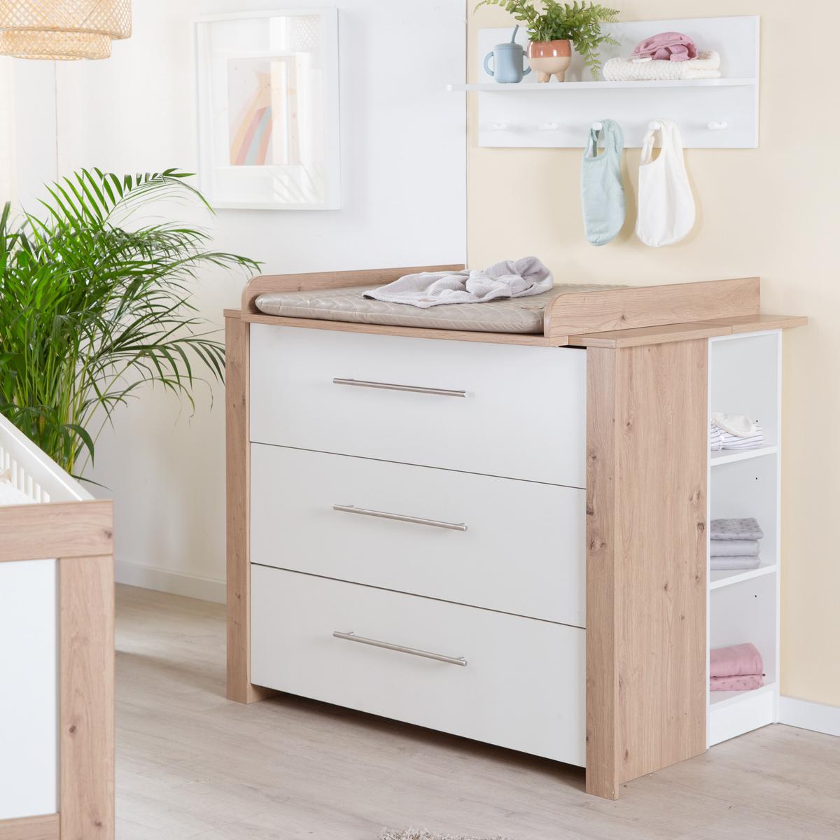 WICKELKOMMODE Malo - Weiß, Holzwerkstoff (112/98/75cm) - Roba