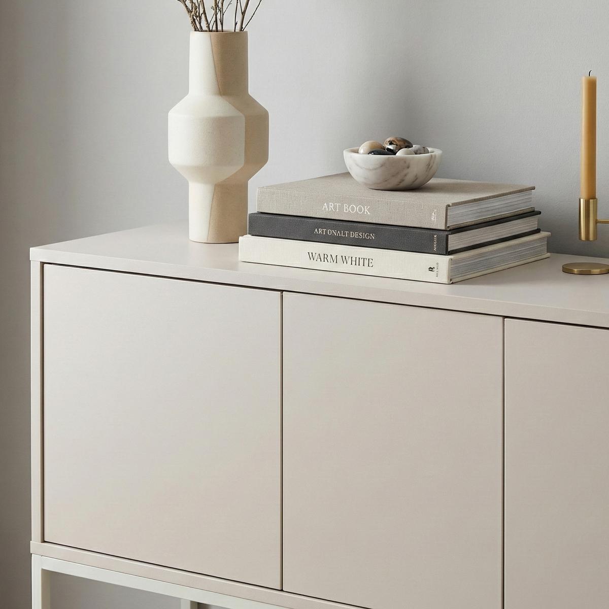SIDEBOARD Boxholm - Beige, Holzwerkstoff/Metall (120/55/30cm) - [en.casa]