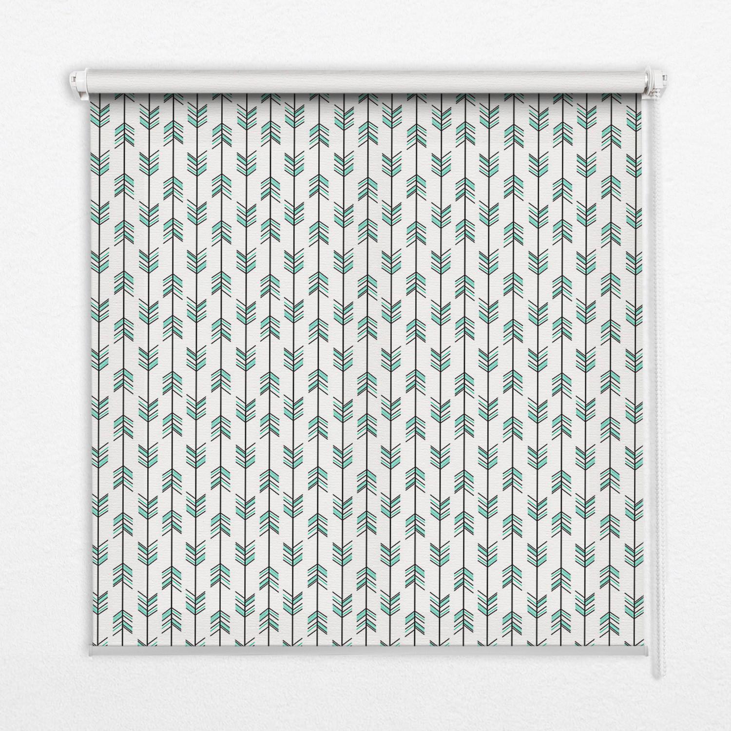 INNENROLLO - Fensterrollo - Rollo - 150x140 cm - Kleine bunte Tannen - Grün, Kunststoff (150/140/0.5cm) - TULUP