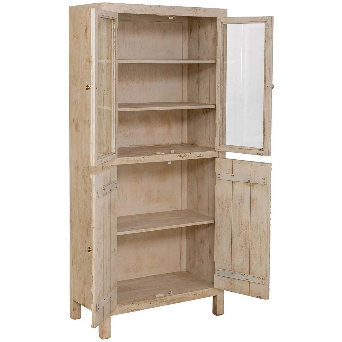 VITRINE aus holz 80x40x180cm - Beige, Holz (80/180/40cm) - Wanderlust