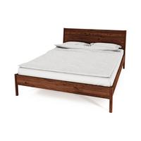 BETTGESTELL INA 90x210 Wildeiche - Dunkelbraun, Holz (90/210cm) - byoak