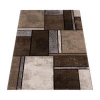 KURZFLORTEPPICH, geometrisch, Florhöhe 13 mm, Braun, 120 x 170 cm - Braun, Textil (170/120cm) - KADIMA DESIGN