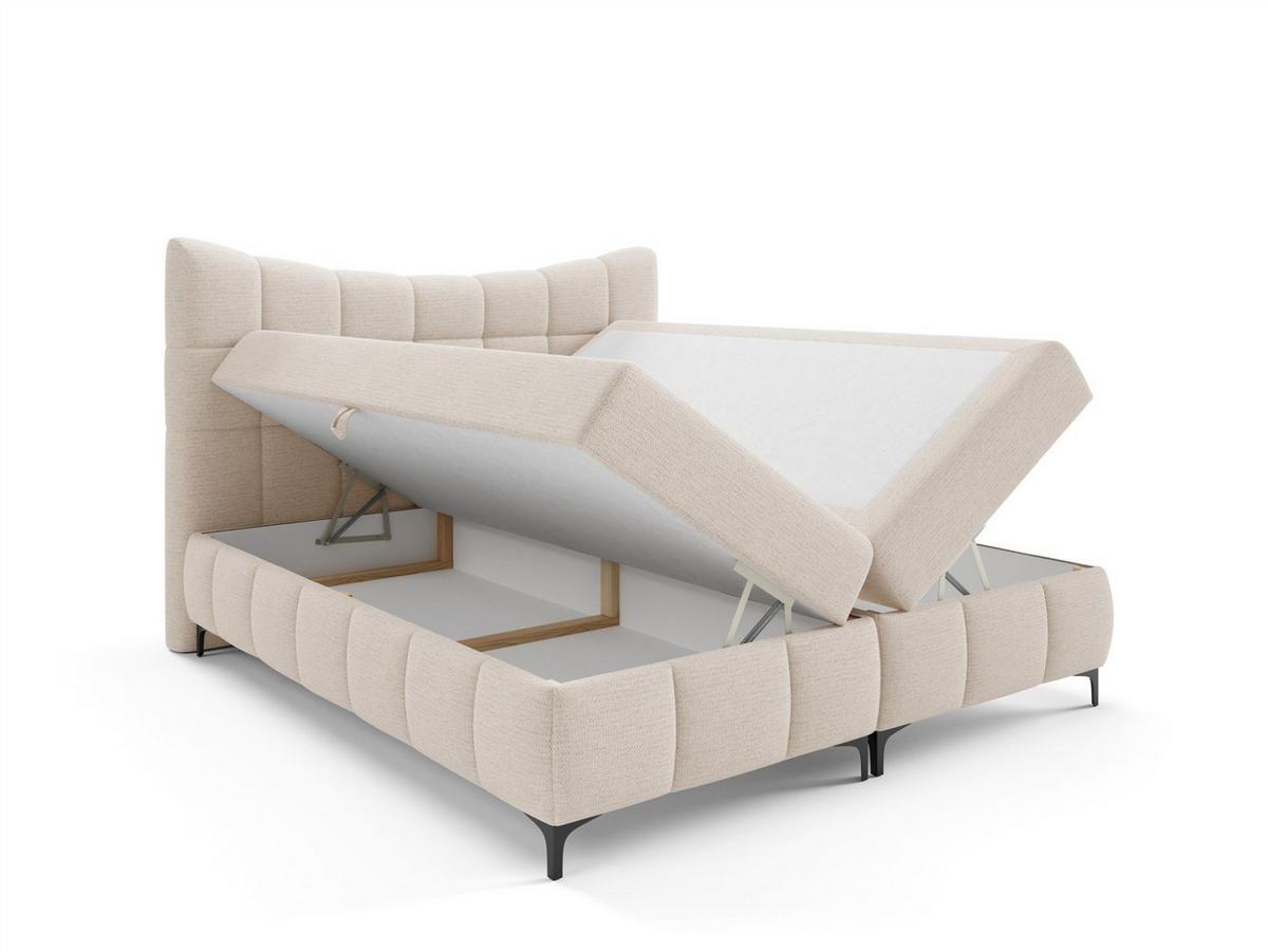 BOXBETT Charles In Aragon - Creme, Holzwerkstoff/Textil (140/200cm) - Fun Möbel