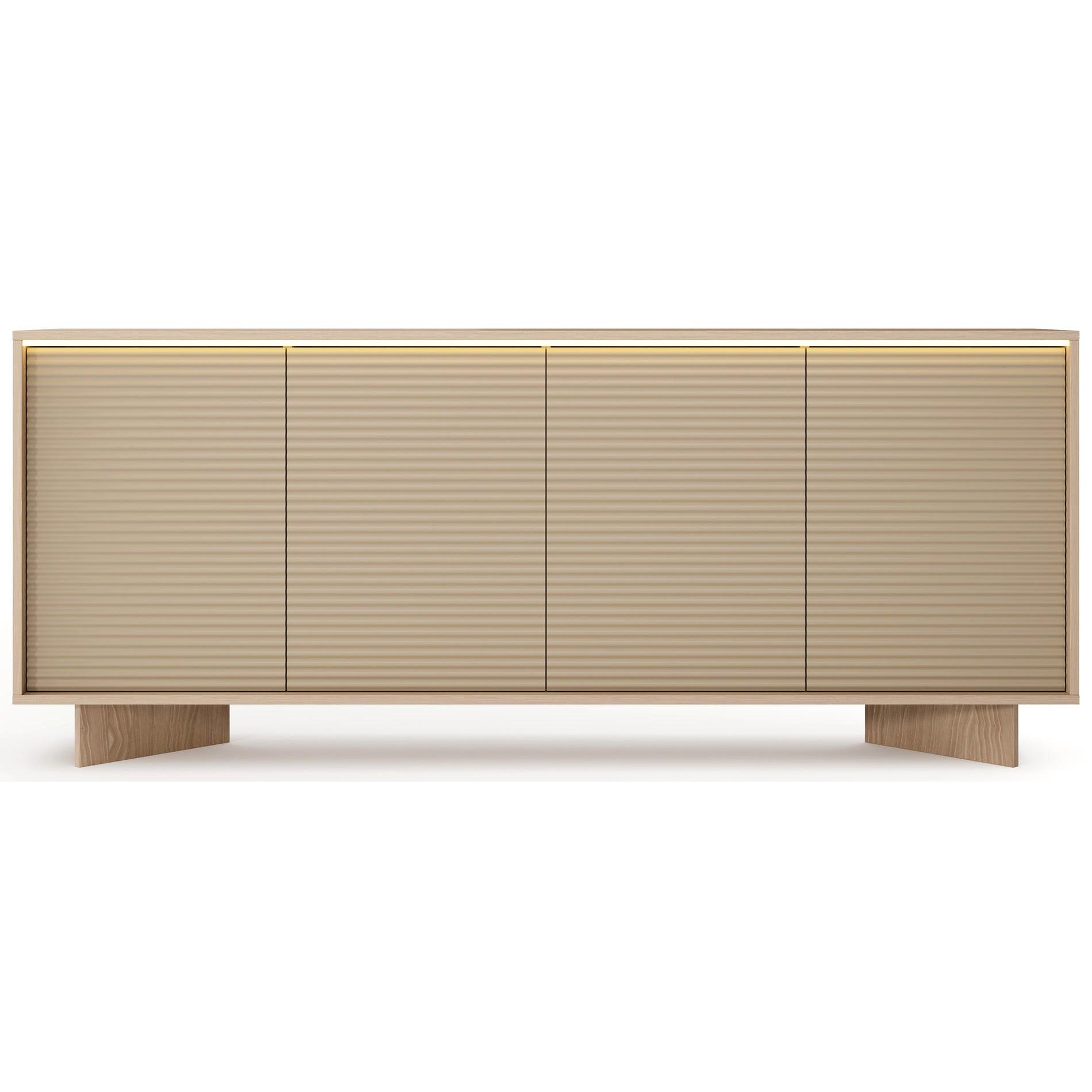 SIDEBOARD Semi 203 cm - Beige/Cappuccino, Holzwerkstoff (203.9/84.4/40cm) - Selsey