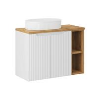 WASCHTISCH 80.4cm Riva Weiß und Holz - Weiß, Holzwerkstoff (80.4/59.5/40cm) - Petits-meubles