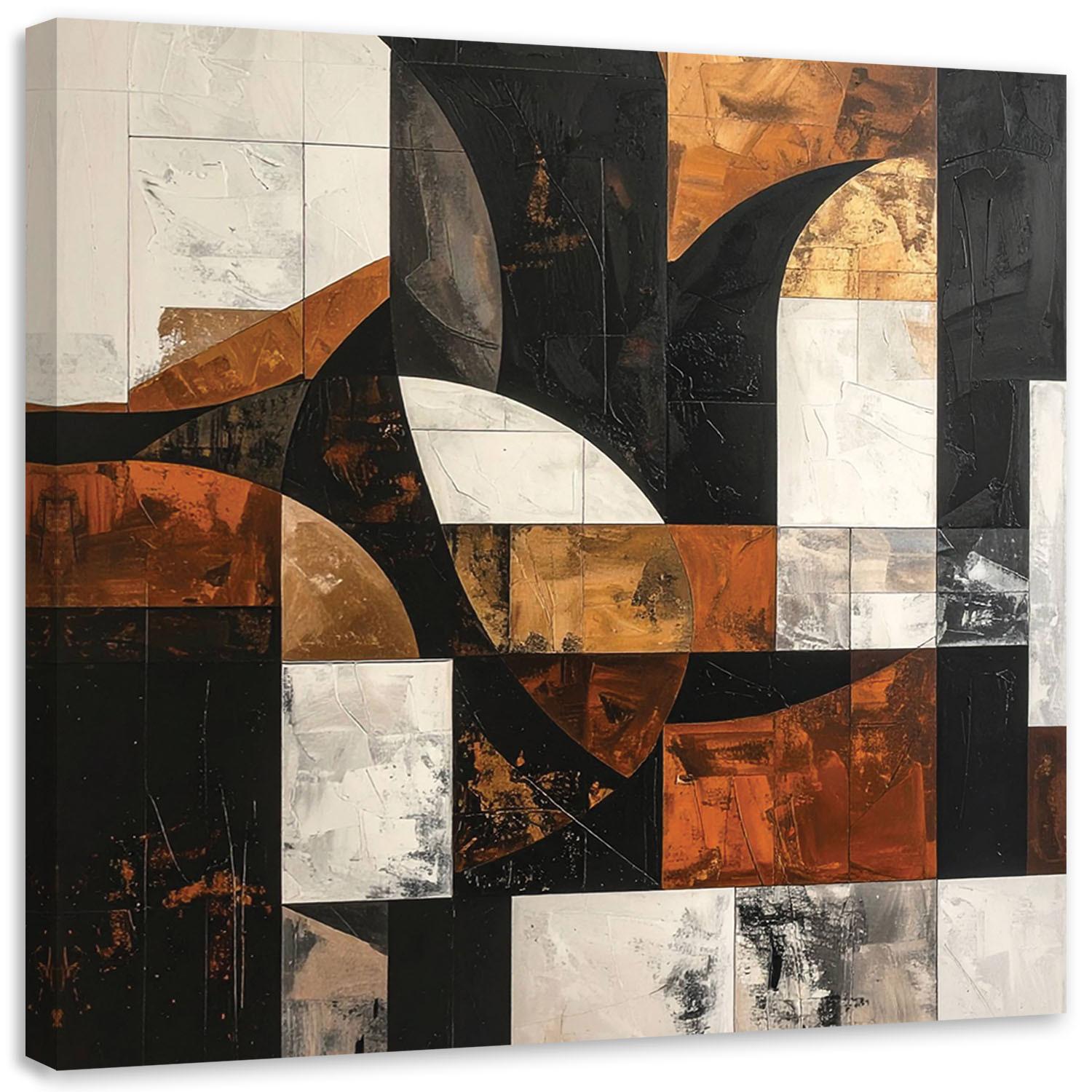 LEINWANDBILD 3D und geometrisch 30x30cm - Braun, Textil (30/30cm) - Feeby