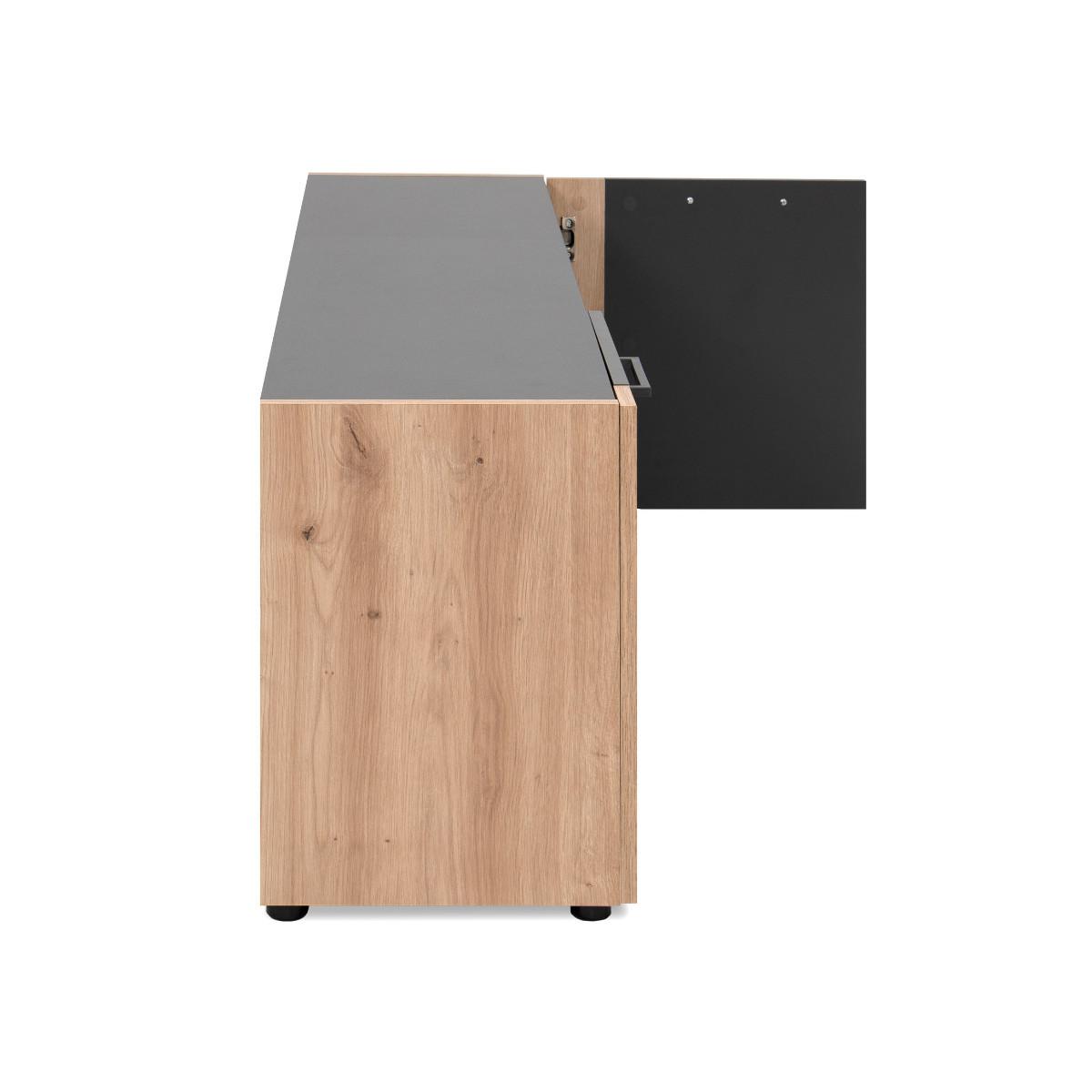 TV-ELEMENT Cento 56A Anthrazit - Anthrazit, Holzwerkstoff/Kunststoff (47.5/138/34.5cm) - Calicosy