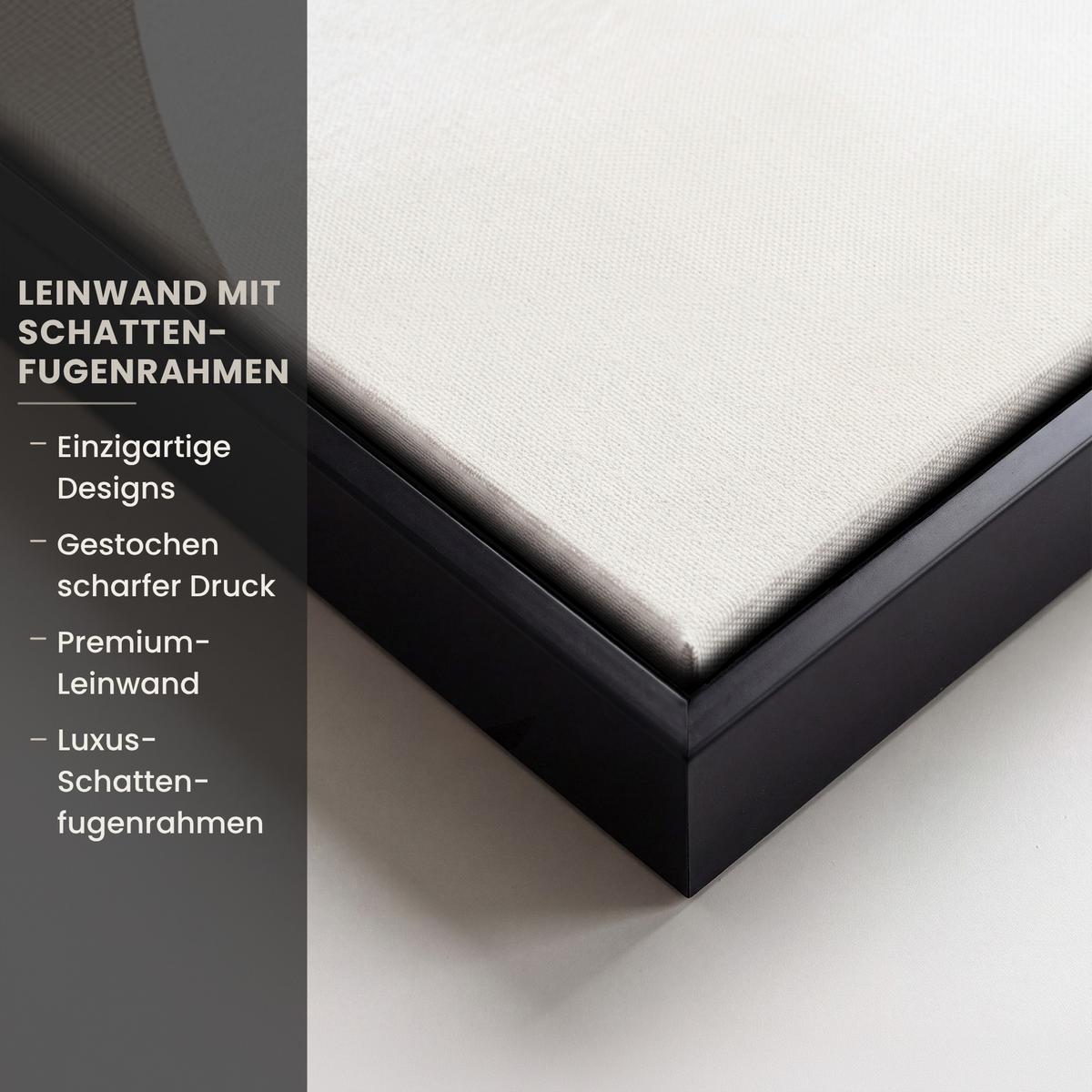 LEINWAND Bilder mit Rahmen - Braun - Japandi - Abstrakt - 60x40 - Sandfarben, Textil (60/40cm) - MuchoWow