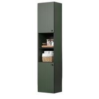HOCHSCHRANK grün 70 x 186 cm, Badschrank mit viel Stauraum - Schwarz/Grün, Holzwerkstoff/Metall (31/186/40cm) - Top.Furn