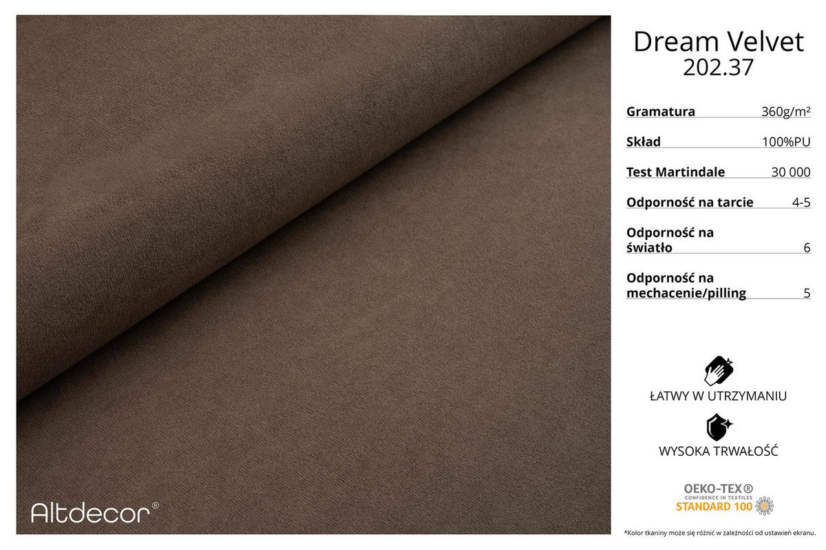 ECKSOFA mit Schlaffunktion Ottomane Links OLEA-L2 321x164x75 Braun Velours - Schwarz/Bronzefarben, Holzwerkstoff/Kunststoff (321/164cm) - ALTDECOR