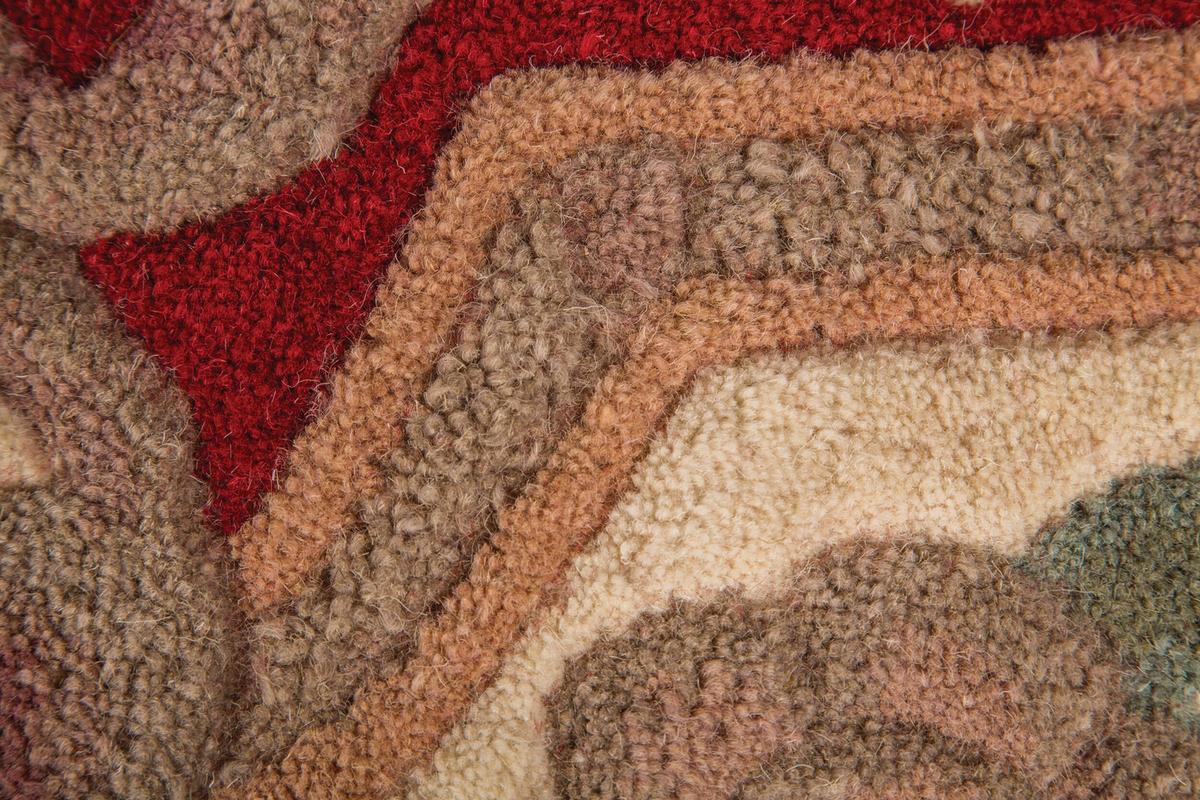 WOLLTEPPICH BEAULY, klassisch, Rot-Beige, 120 x 180 cm - Rot, Textil (180/120cm) - KADIMA DESIGN